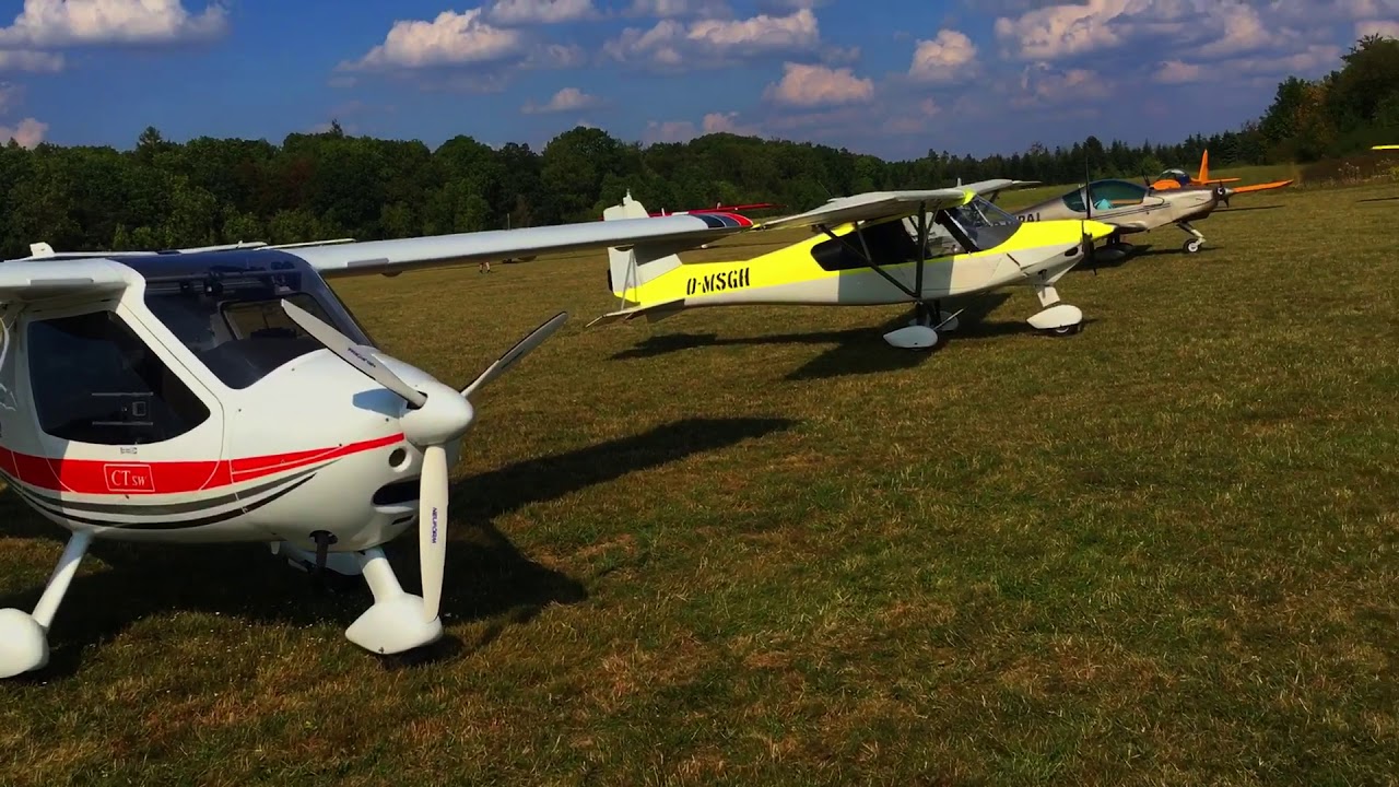 Fly-in light airplanes at H&ouml;xter EDVI Germany