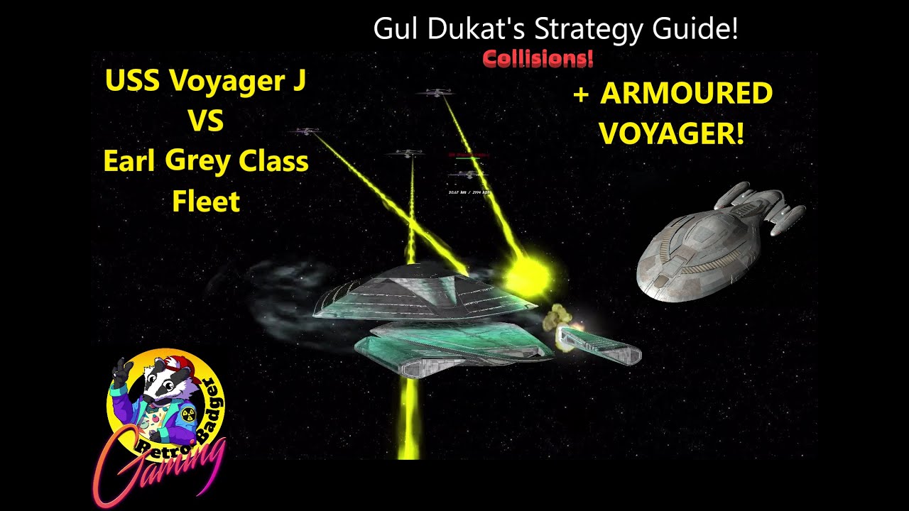 USS Voyager J VS Earl Grey Class Fleet & ARMOURED VOYAGER | Star Trek Ship Battles | Bridge Commande
