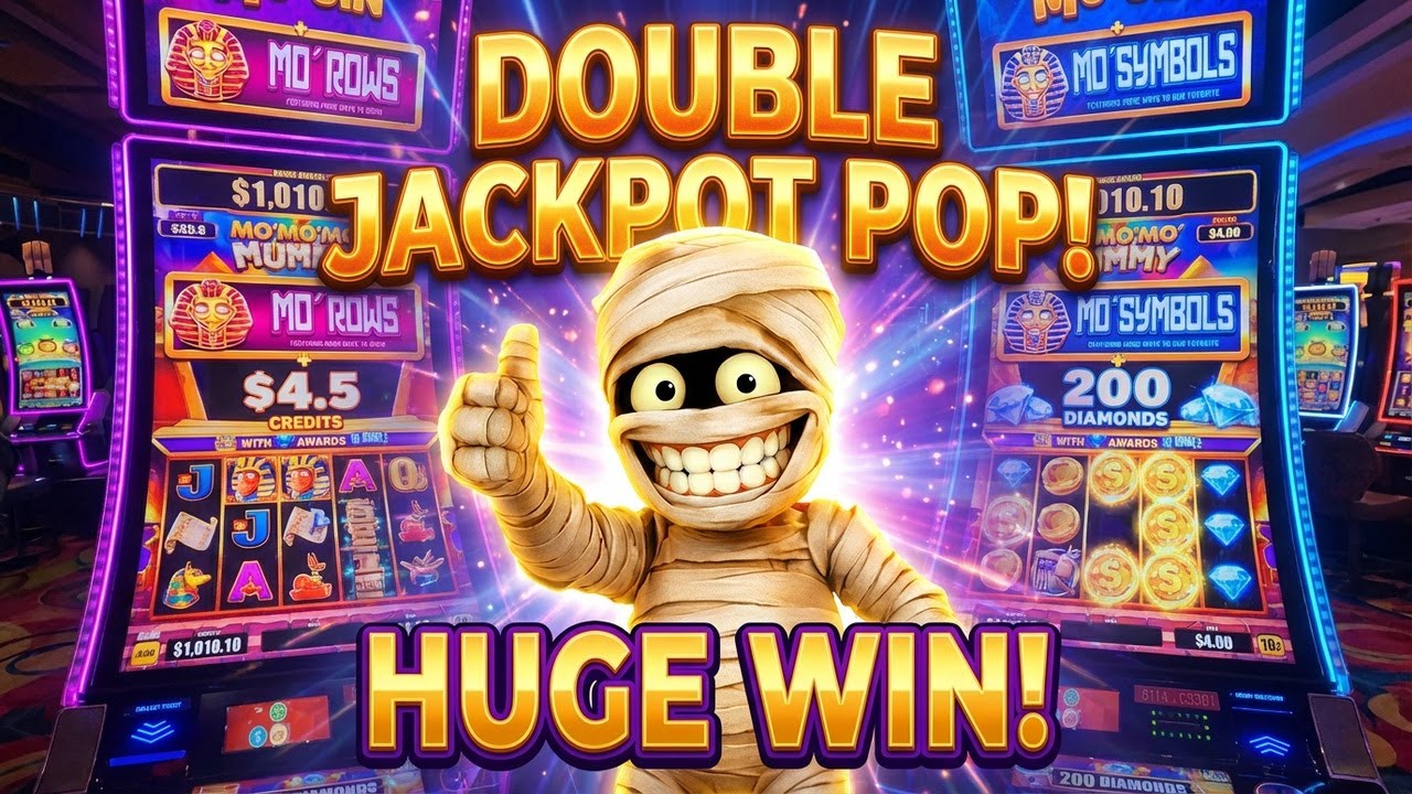 DOUBLE JACKPOT POP on Mo' Mo' Mo' Mummy! #slots #casino #gambling #jackpot #momummy
