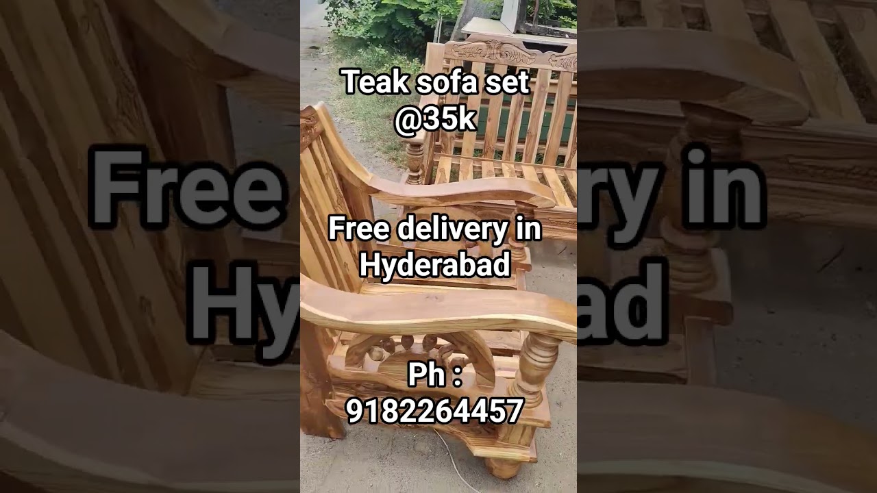 Complete teak sofa set #teakwood #sofa #hyderabad #telangana #freedelivery