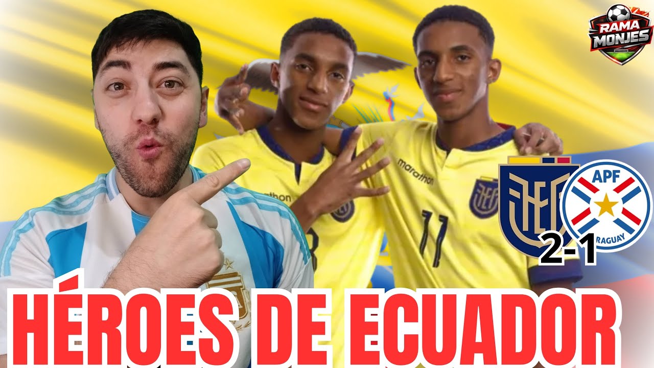 🚨🇪🇨INCRE&Iacute;BLE! RAMA MONJES🇦🇷 se RINDE a HOLGER QUINTERO | ECUADOR 2-1 PARAGUAY SUB 17