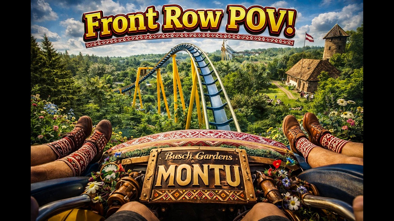 Front Row POV: Busch Gardens - Montu rollercoaster