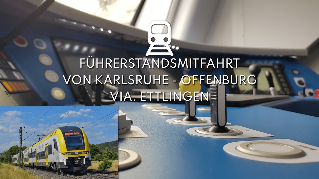 4K Führerstandsmitfahrt Karlsruhe - Offenburg via Ettlingen | Desiro HC Br 1462 | CabRide