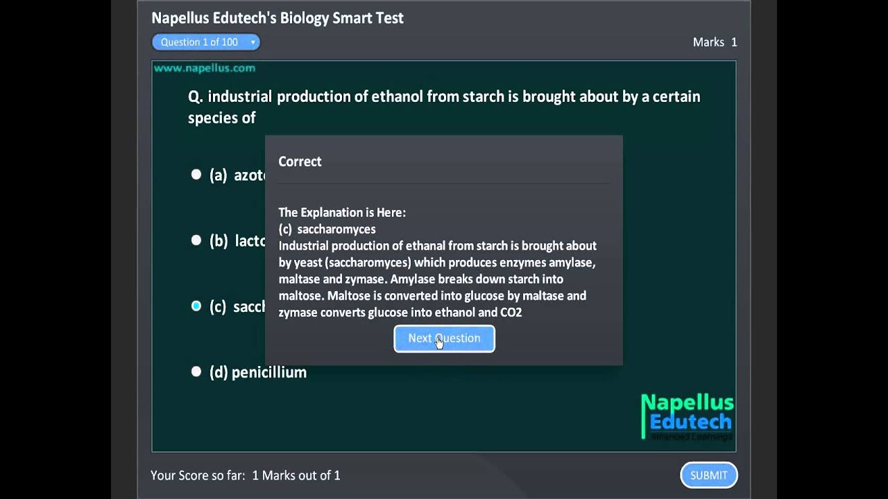 Application Of Biology Smart Test 5 , CBSEPMT 2013 study material