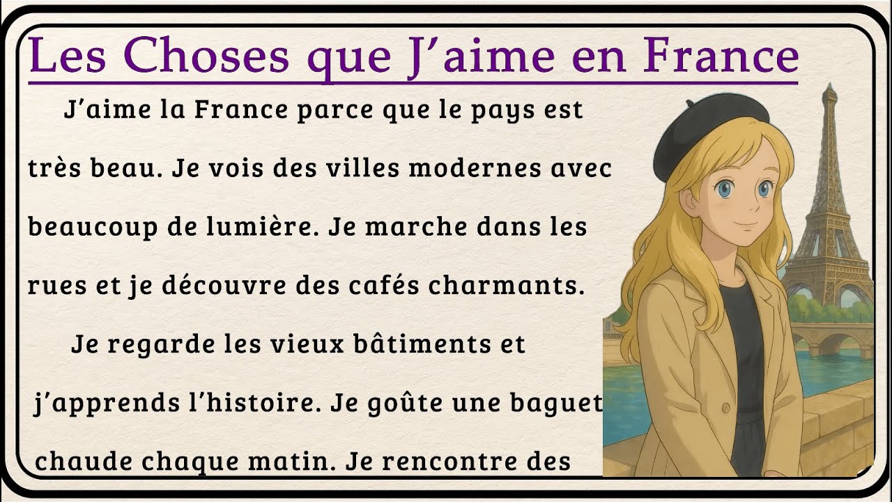 The Things I Love About France 💙 | Les Choses que J’aime en France | Learn French with Simple Story