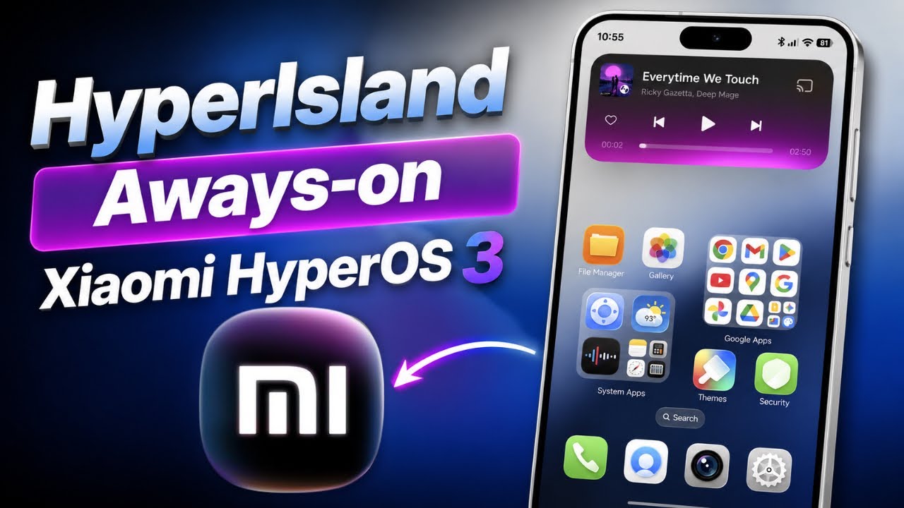 Активный HyperIsland всегда доступен на любом глобальном устройстве HyperOS 3.