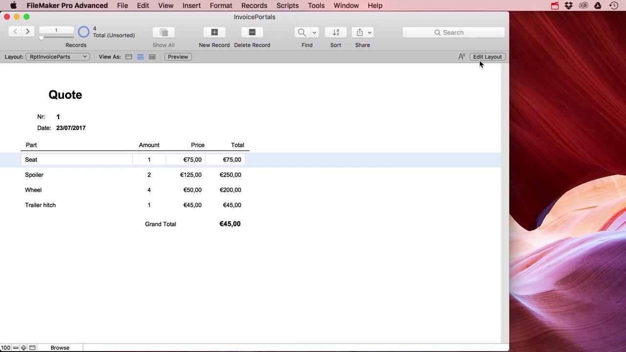 Filemaker - Multiple Portals on one print invoice