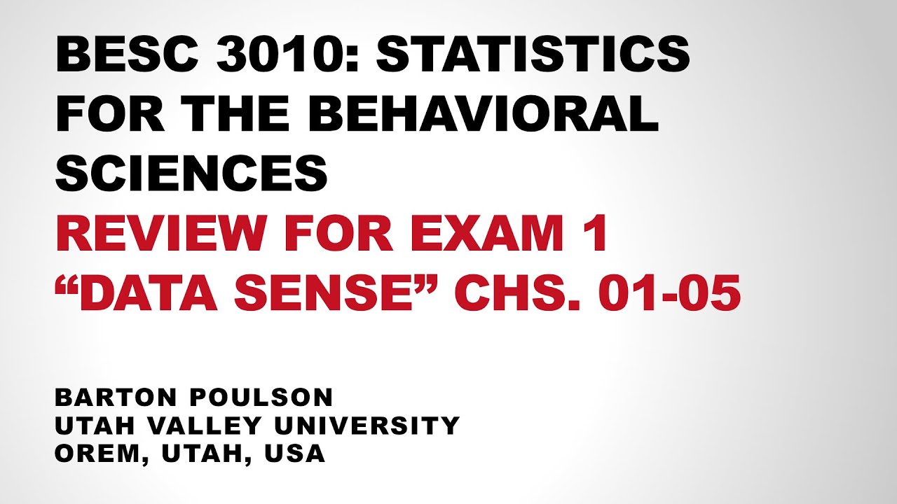 BESC 3010: Review for Exam 1