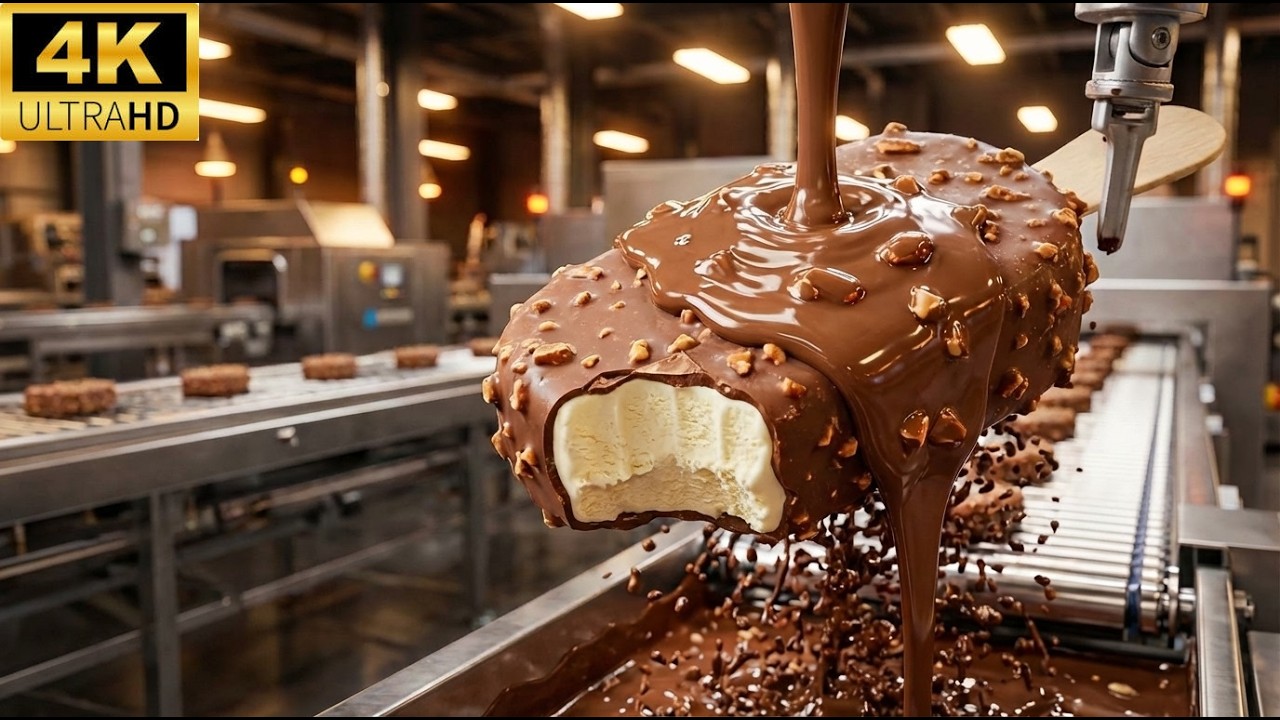 CÓMO se FABRICA el HELADO en una MEGA FÁBRICA 🍦 El increíble proceso industrial paso a paso