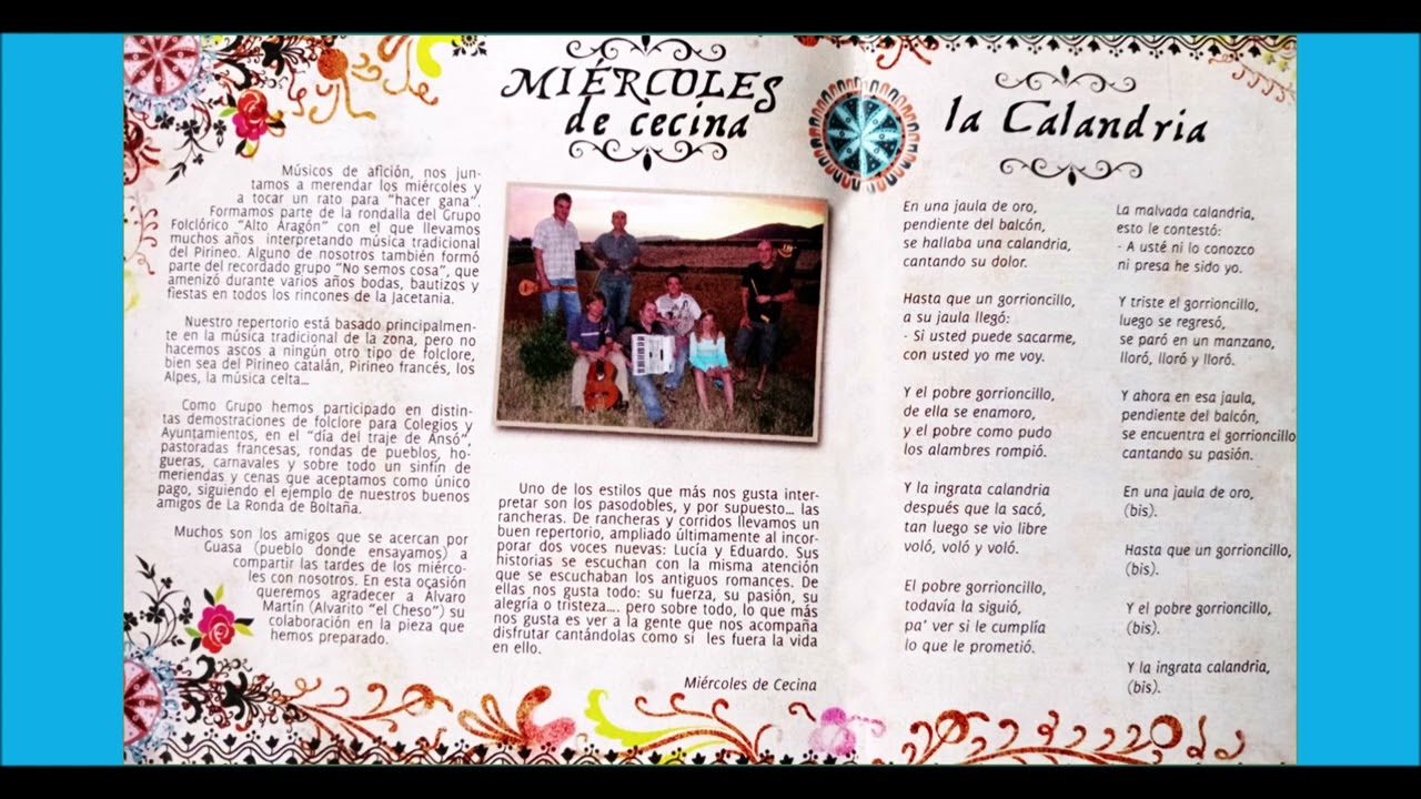 MIERCOLES DE CECINA,JACA . LA CALANDRIA.