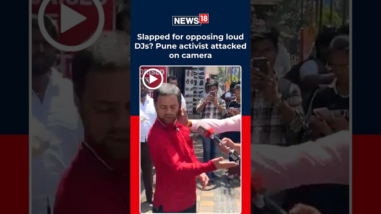 Slapped for Speaking Against Loud DJs? Pune Activist Attacked on Camera During Festival Debate| N18S