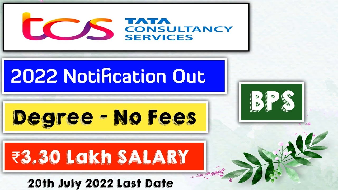 TCS BPS 2022 Notification Out | Banking And Finance |
