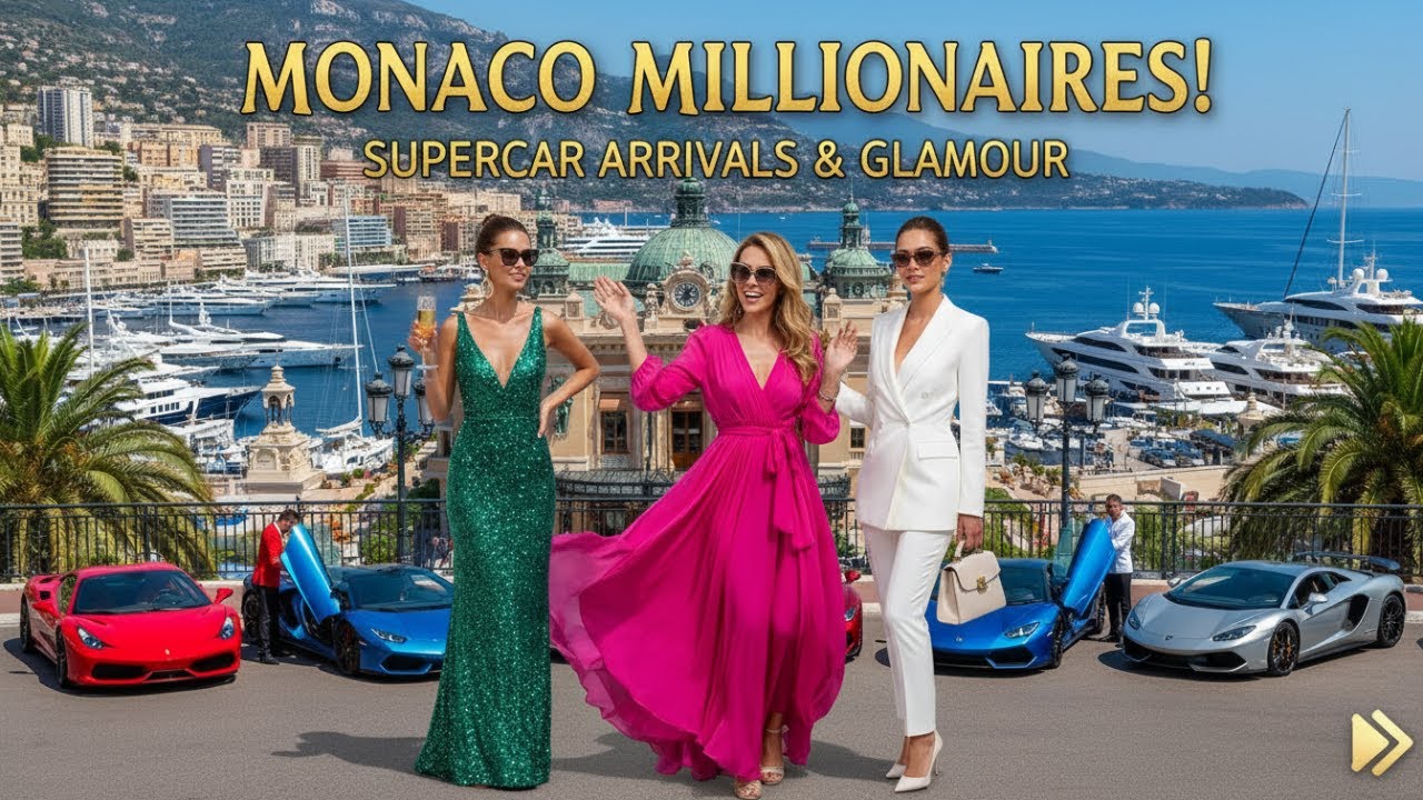 MONACO LADIES BEST SUPERCAR ARRIVALS & BILLIONAIRE LUXURY LIFESTYLE