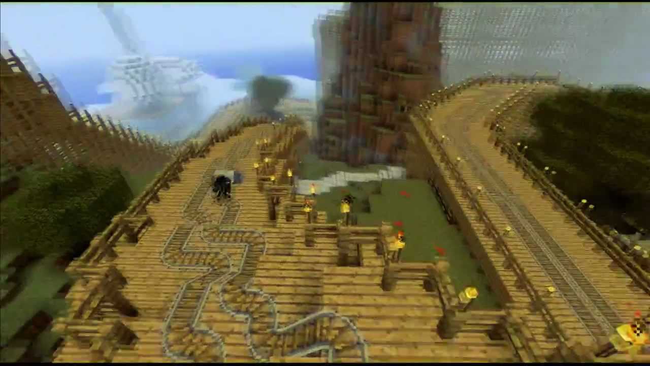 Skydive (biggest wooden minecraft roller coaster)