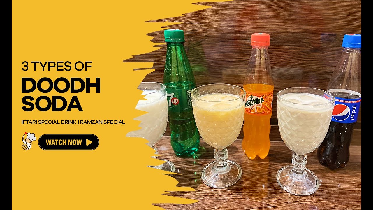 Doodh Soda 3 Types | Milk Soda | Iftari Special Drink Recipe