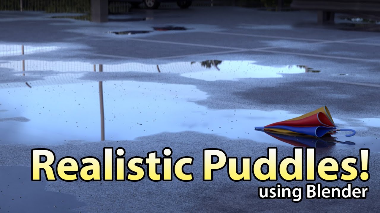 Как создать реалистичные лужи в Blender
