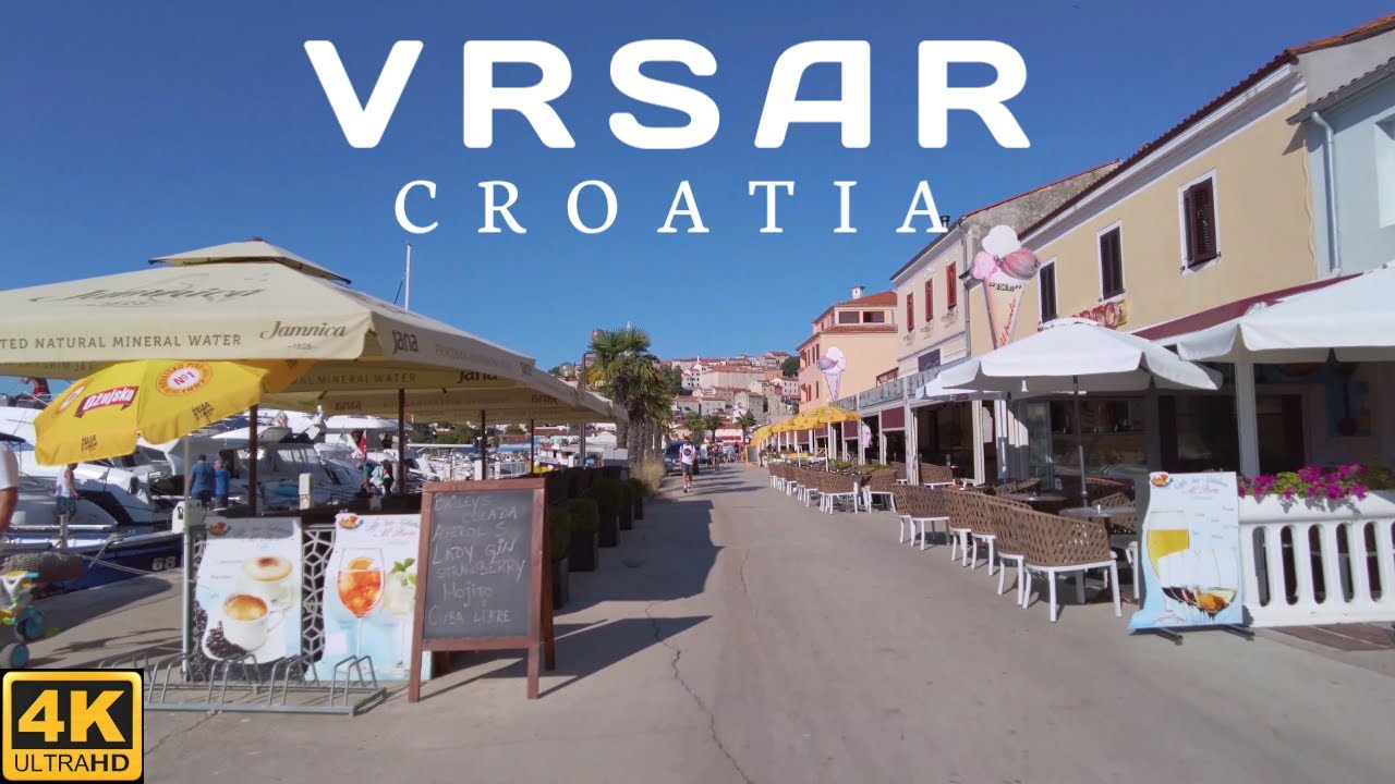 VRSAR Croatia, Urlaub in Vrsar Kroatien || Day and Night Walking Tour 4K UHD