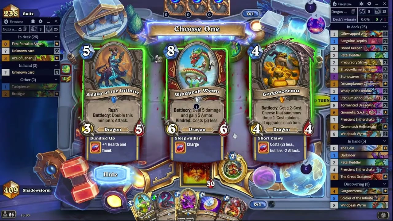 Hearthstone Echoes of the Infinite Dragon Warrior: I'm getting upset at RNG.