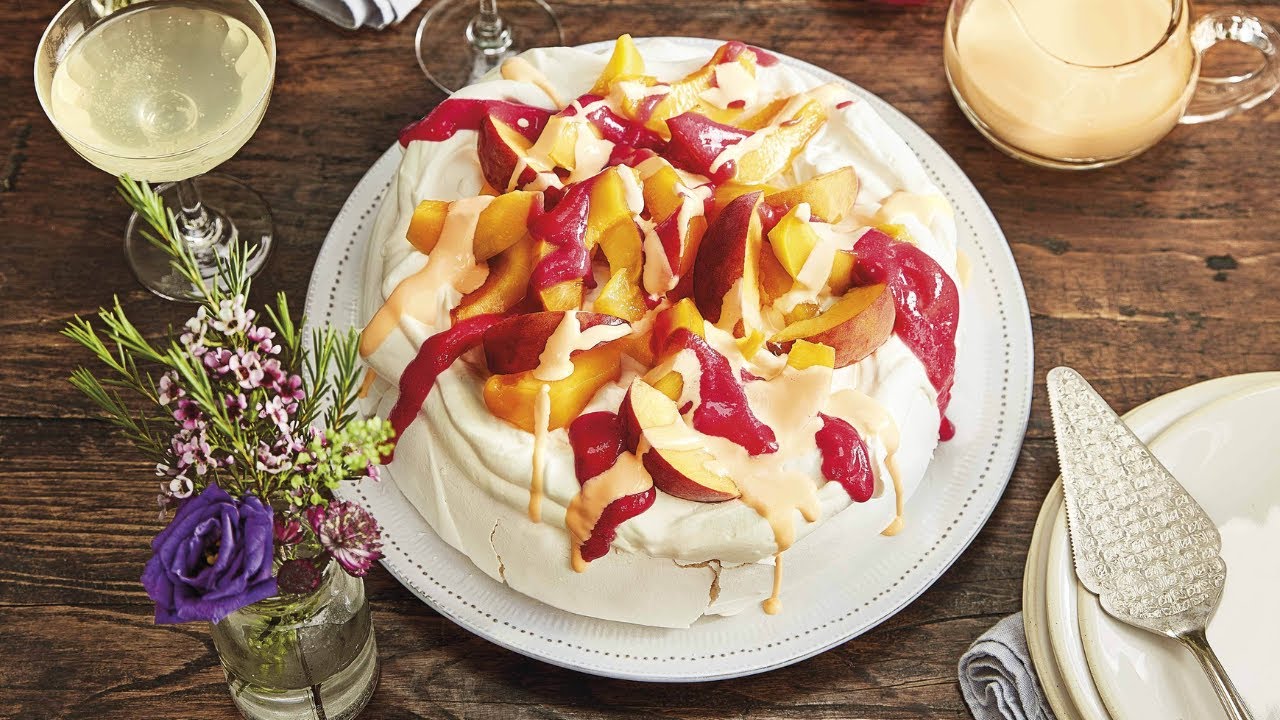 Nigella Lawson’s Peach Melba Pavlova - Exclusively for Ocado