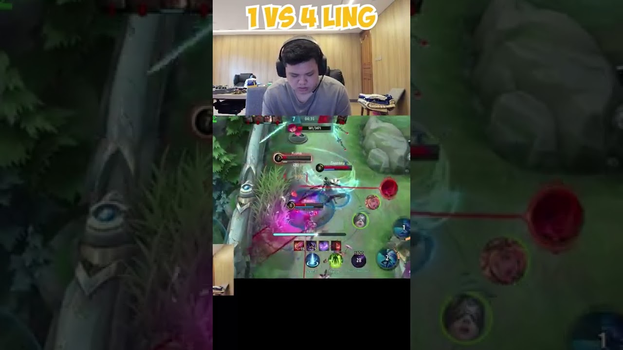 1 VS 4 LING ALBERT! ADA LAWAN?! #shorts #alberttt #mobilelegends