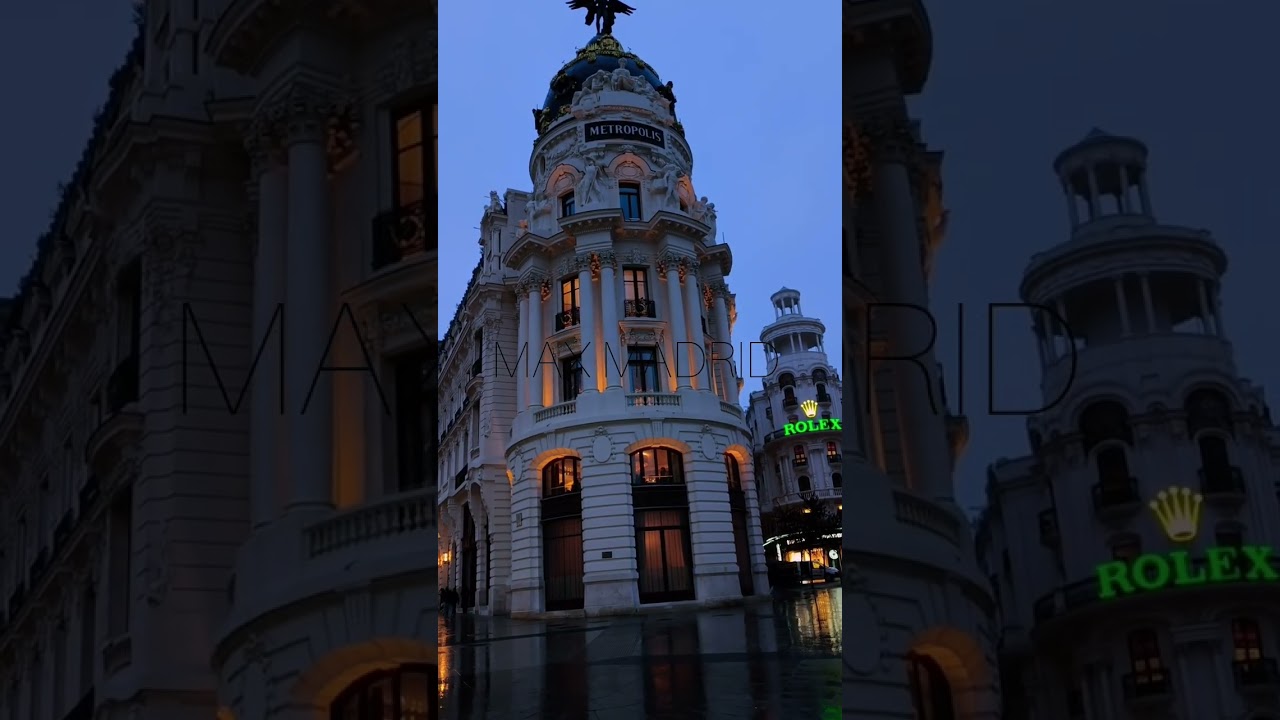 La ciudad más linda del mundo mojada Madrid.#capital #europe #maxmadrid