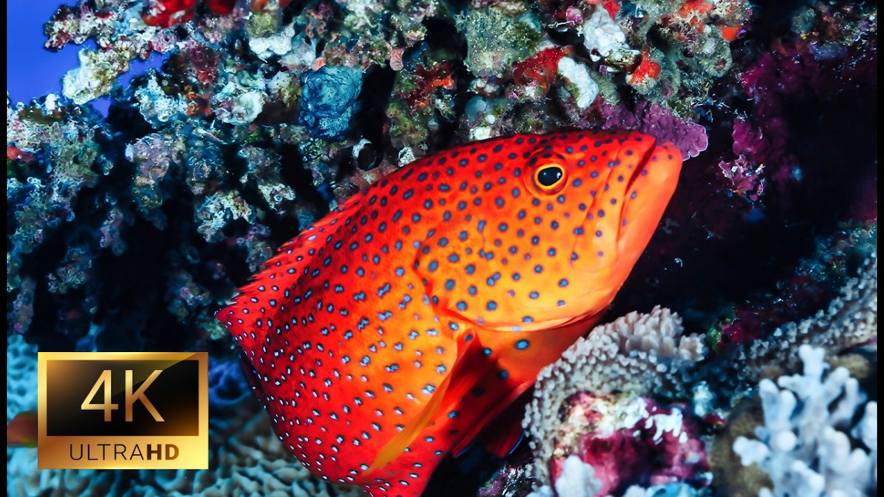 Underwater Wonders in 4K | Peaceful Reef Fish & Coral