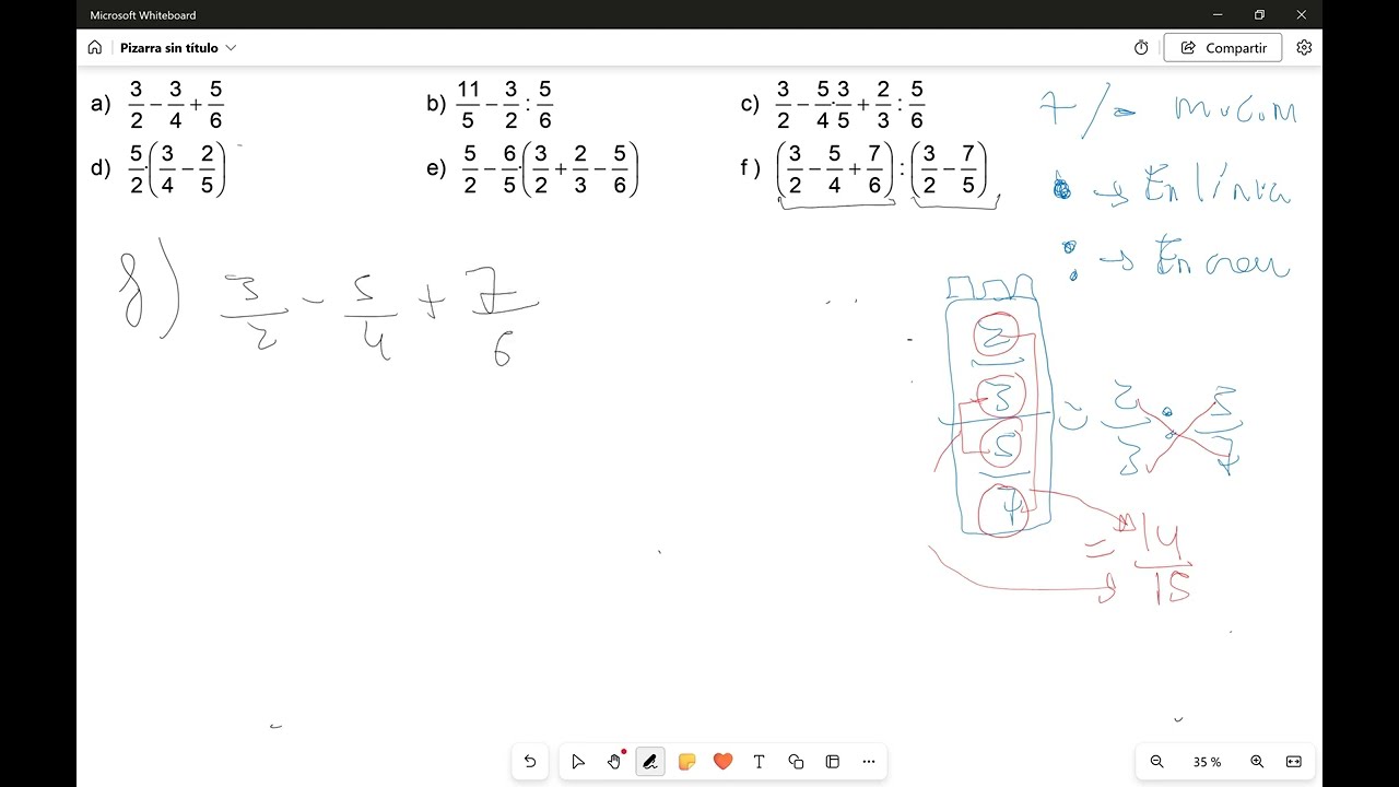 Mates 1r i 2n ESO.  Fraccions (III)