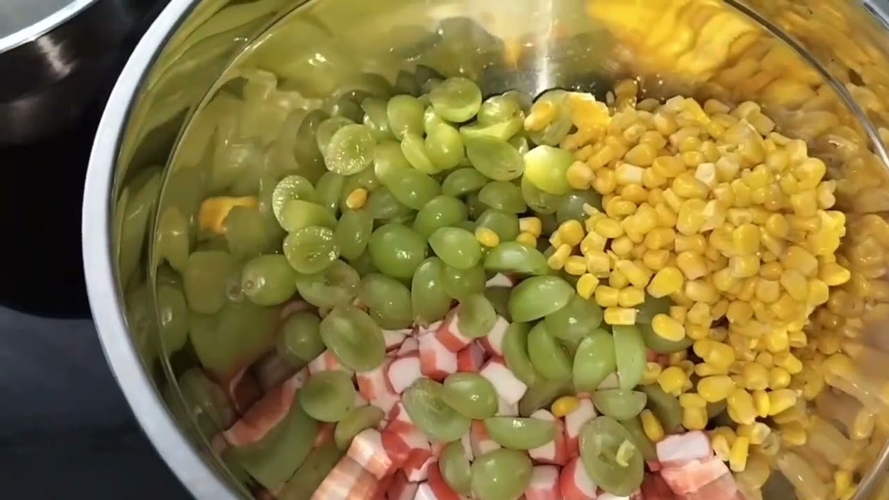 Салат з крабовими паличками#їжа#салат 