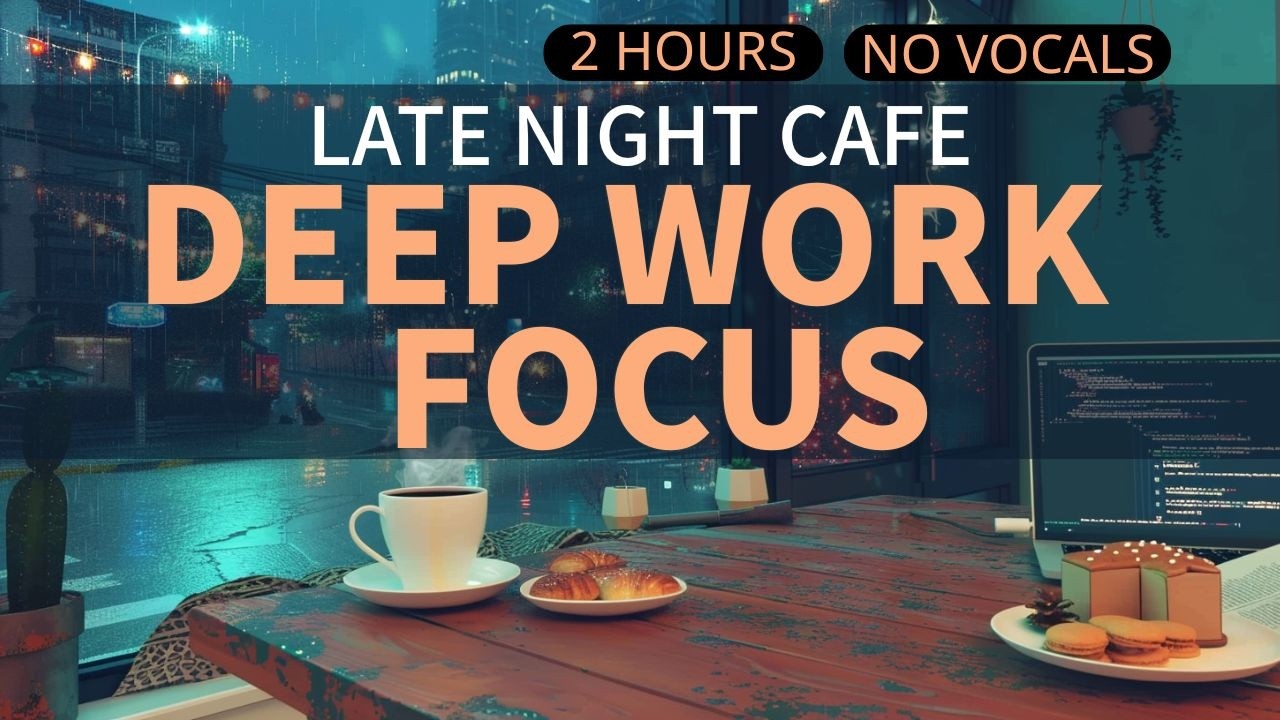 Late Night Jazz Cafe ☕️ 2 Hour Deep Work BGM for Study & Concentration (No Vocals)