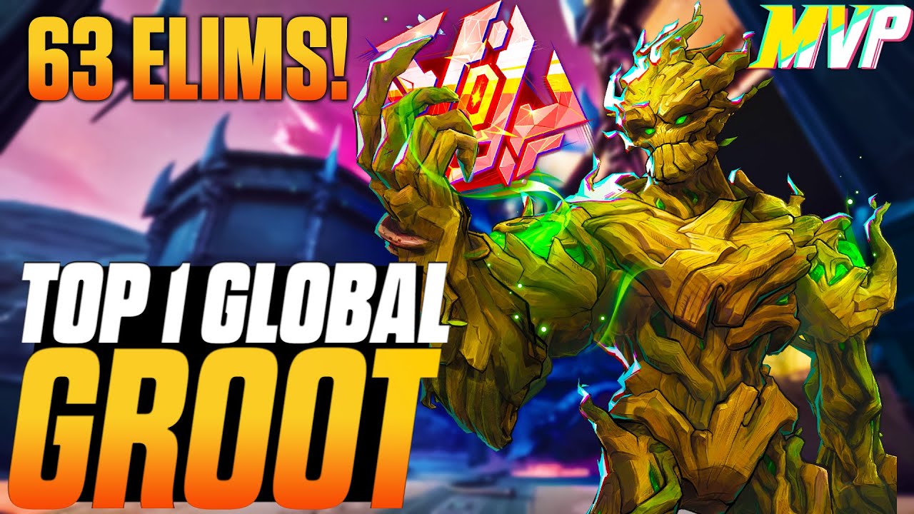 TOP 1 GLOBAL GROOT (CeeDubTee) 63 ELIMS — Marvel Rivals Pro Gameplay