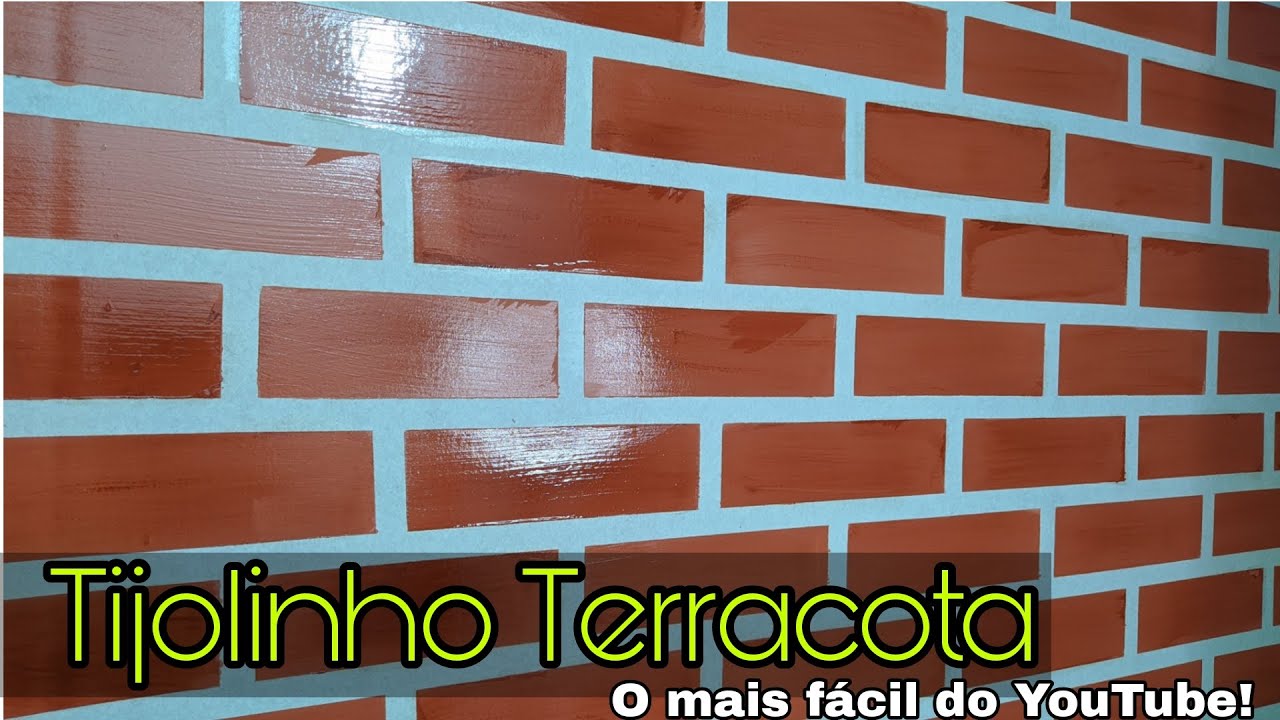 Efeito Tijolinho - Efeito Tijolinho Terracota mais fácil do YouTube -Passo a Passo completo