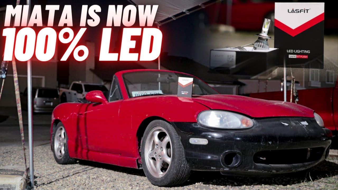 Miata NB BRIGHT Headlight LED INSTALL ! (LasFit Auto Lighting)