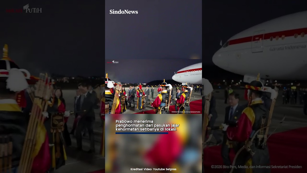 Tiba di Korsel, Presiden Prabowo Disambut 21 Dentuman Meriam Salvo
