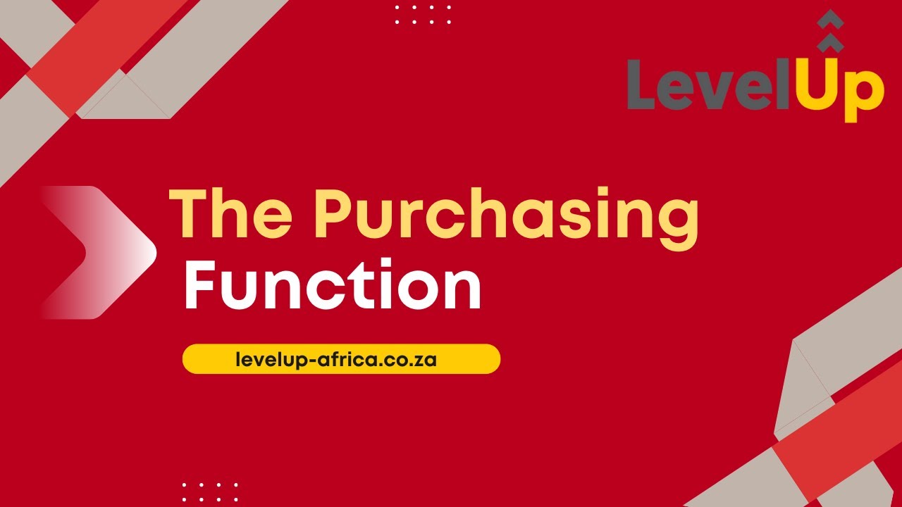 THE PURCHASING FUNCTION