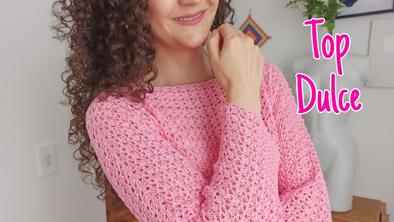 Top Dulce crochet mc 💓 solo repites 2 filas / tejido sobre medida