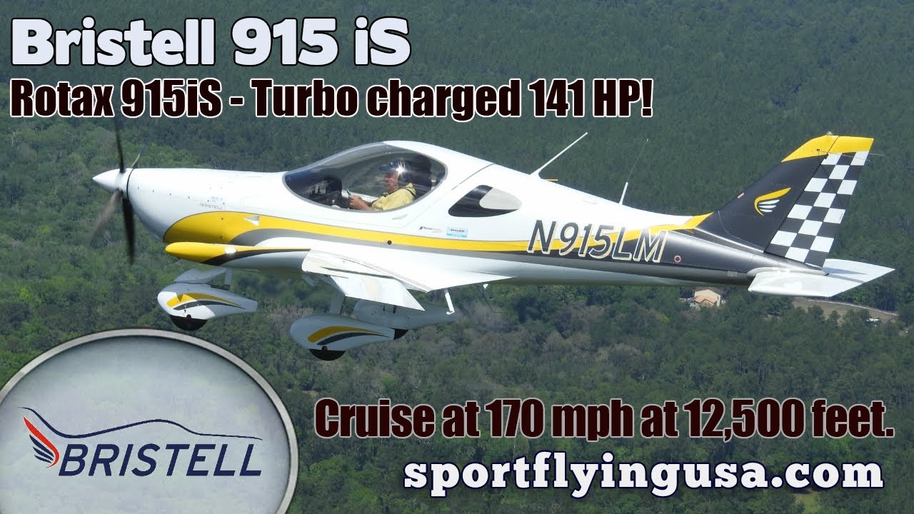 Rotax 915 iS, Turbo Charged, Bristell light sport aircraft