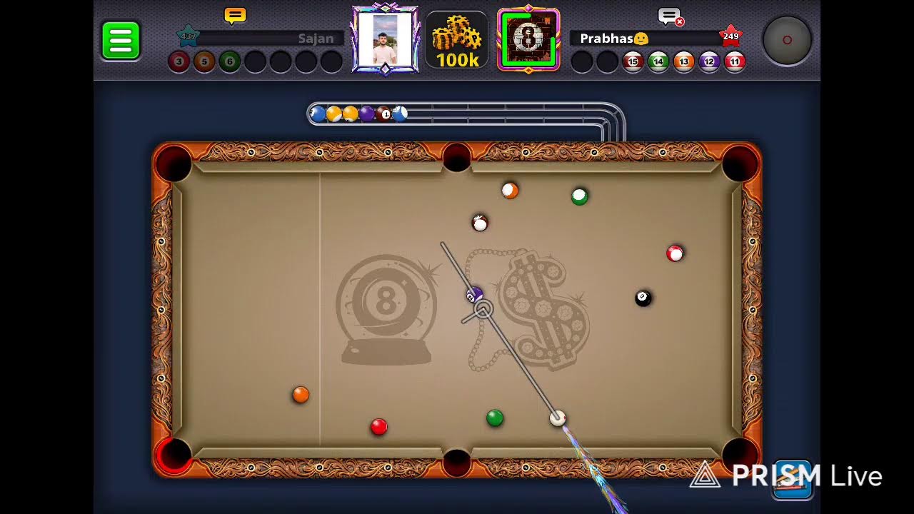 8ball pool live 100 m gameplay