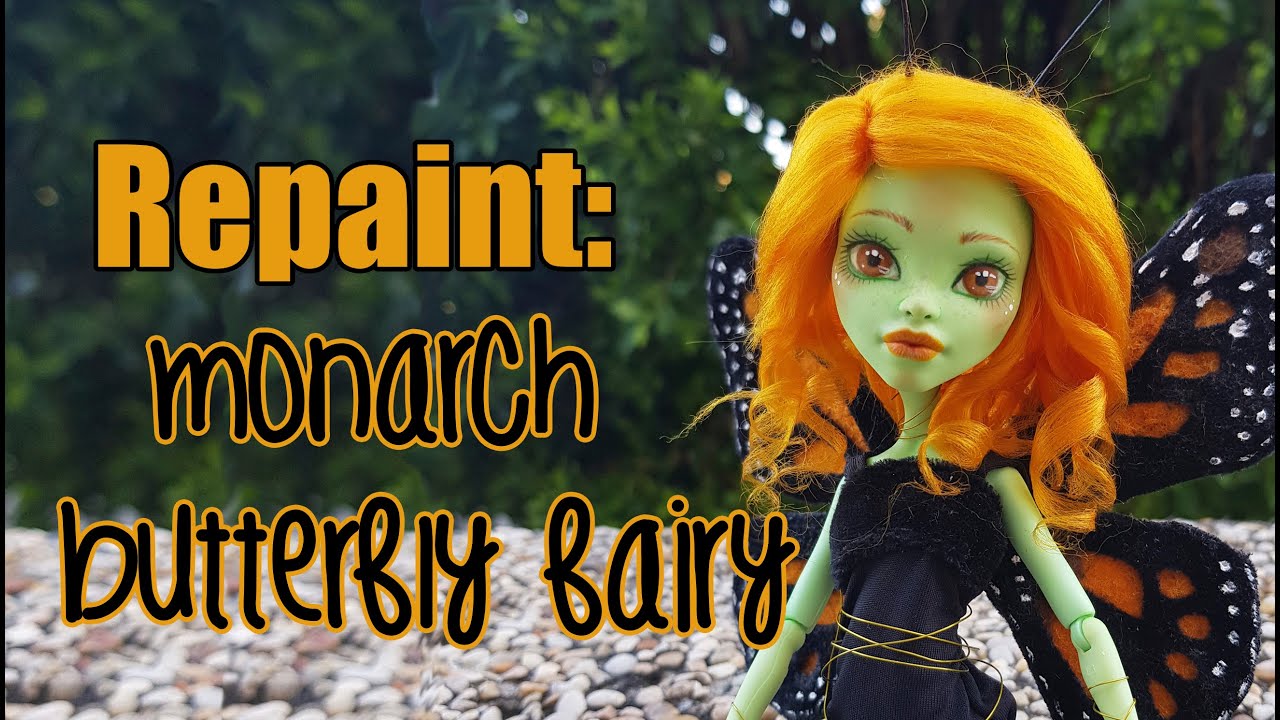 Repaint: Monarch Butterfly Fairy - Custom OOAK doll