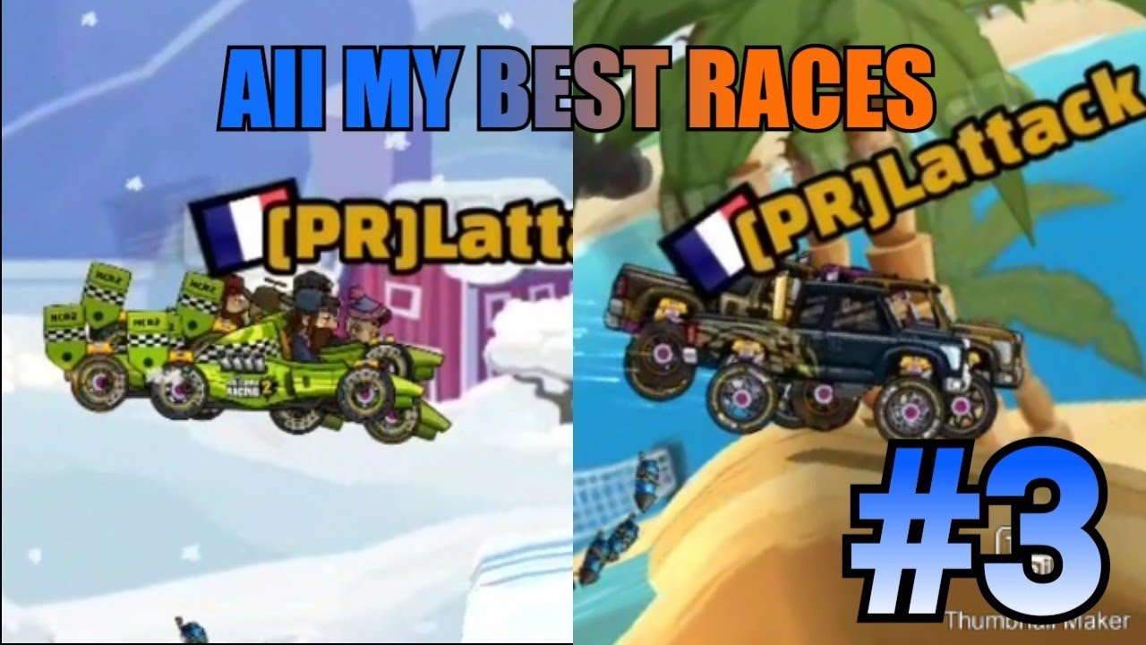 All My Best Races #3  1000 Subs Special! Daily Challenges Hill Climb racing 2