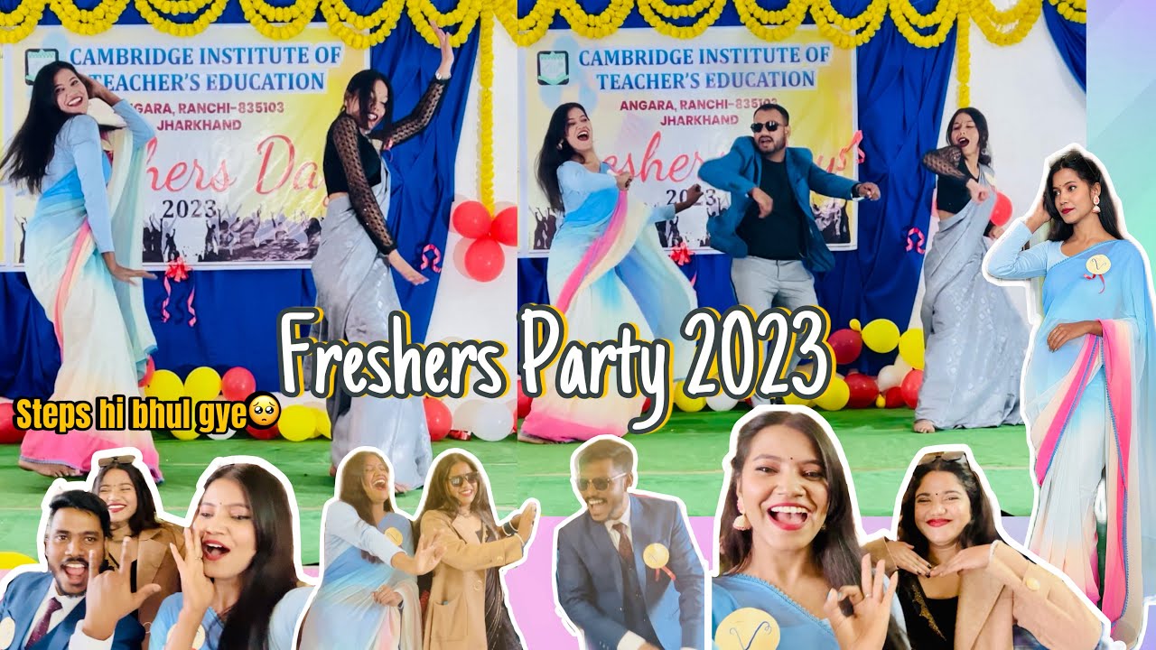FRESHERS PARTY IN OUR  COLLEGE 🧚🏻‍♀️🎉.||Steps  hi bhul gai thi🥺🤣|| B.Ed ||CITE ||MV vlog