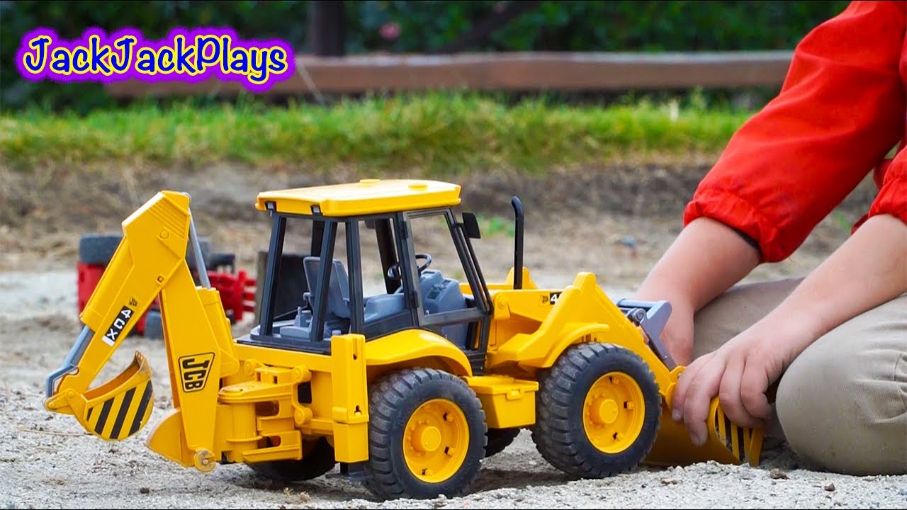 Bruder Construction Trucks for Kids! Unboxing JCB Backhoe | JackJackPlays