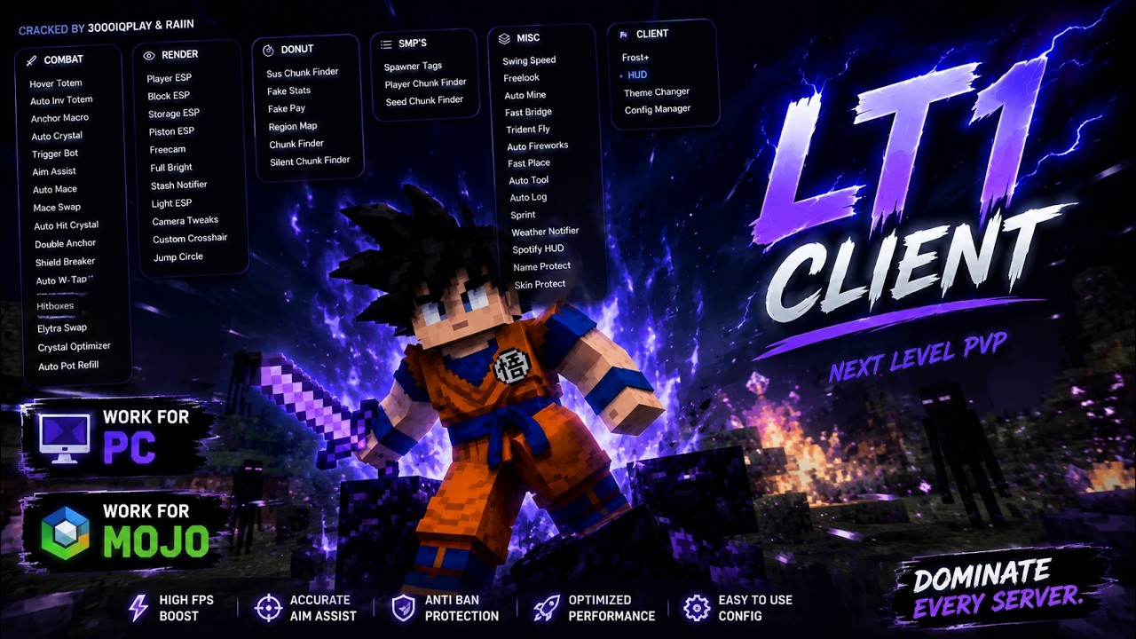 ⚡ (LT1) Frost Client 1.21.11 &mdash; Best Sword  &yen; Mace CPvP Client | Mojo / Cracked Launcher