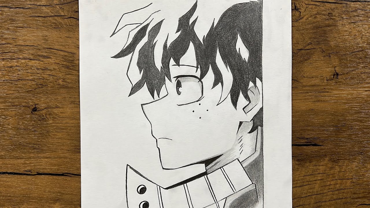 How to draw Deku from Boku no hero academia step-by-step | how to draw midoriya