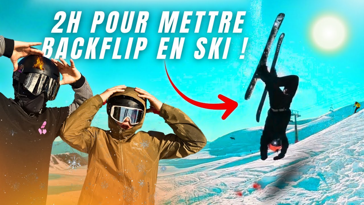 2 HEURES POUR APPRENDRE BACKFLIP EN SKI AVEC LE TRICKY GANG !!     ( ils sont fou !!! ) 🤯⛷️🚀