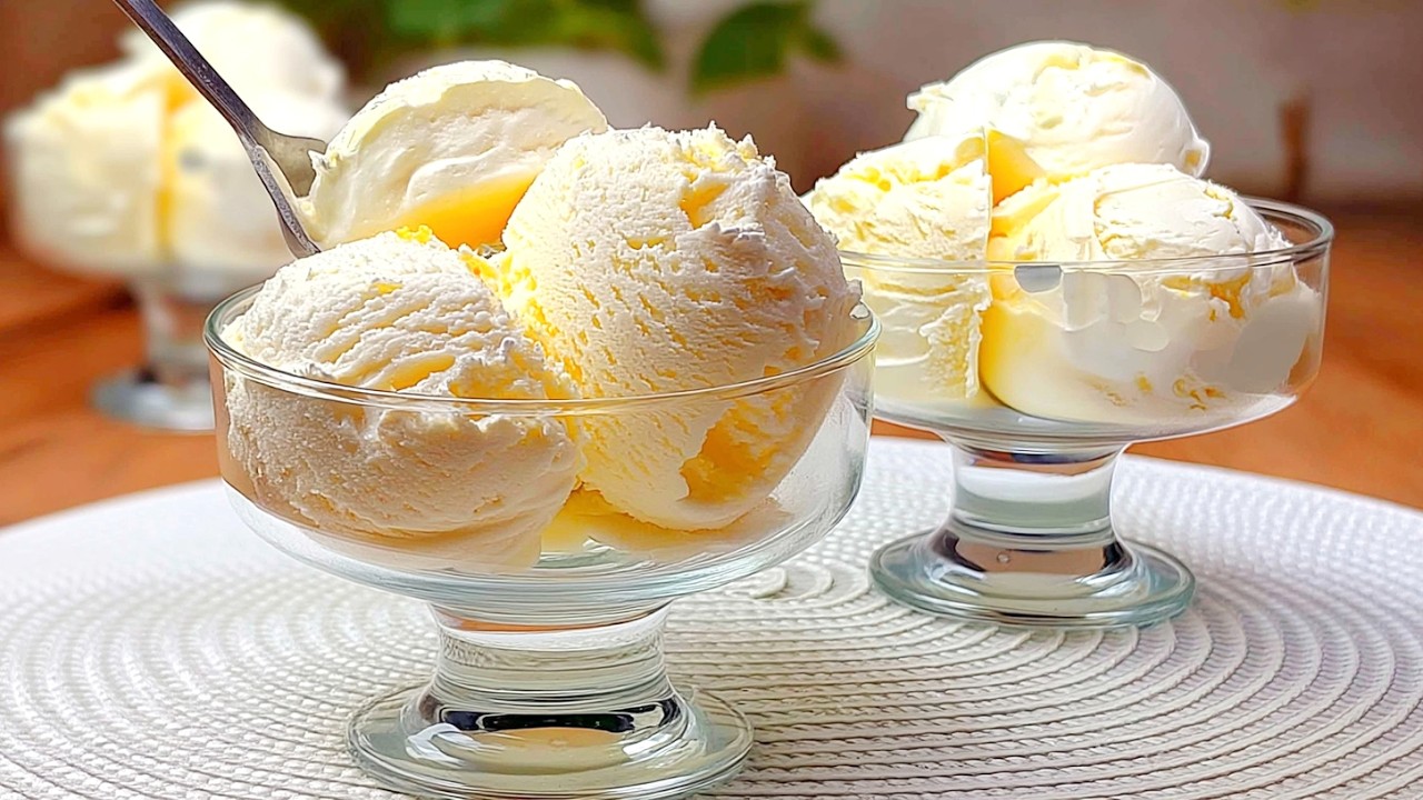 Просто смешайте ананас и апельсин! Итальянское мороженое, которое нельзя купить в магазине!