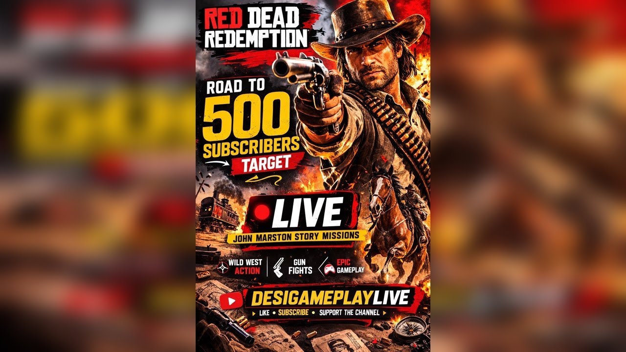 Road to 500 Subscribers 🔥 Red Dead Redemption LIVE | John Marston Missions