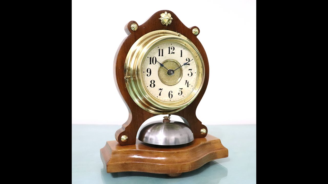 photoshoot JUNGHANS Alarm Mantel MUSEUM QUALITY! Clock Xxl Antique 1910s
