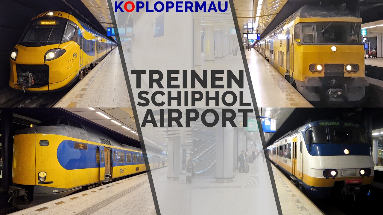 Treinen spotten op station Schiphol Airport (verschillende jaren)