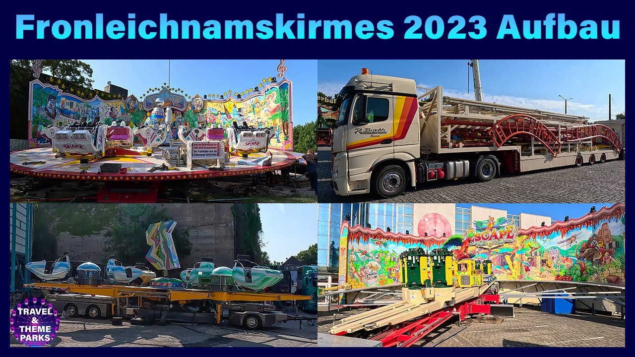 Sterkrader Fronleichnamskirmes 2023🎡🎠 Aufbau Teil 1 🎢 Schneller Rundgang