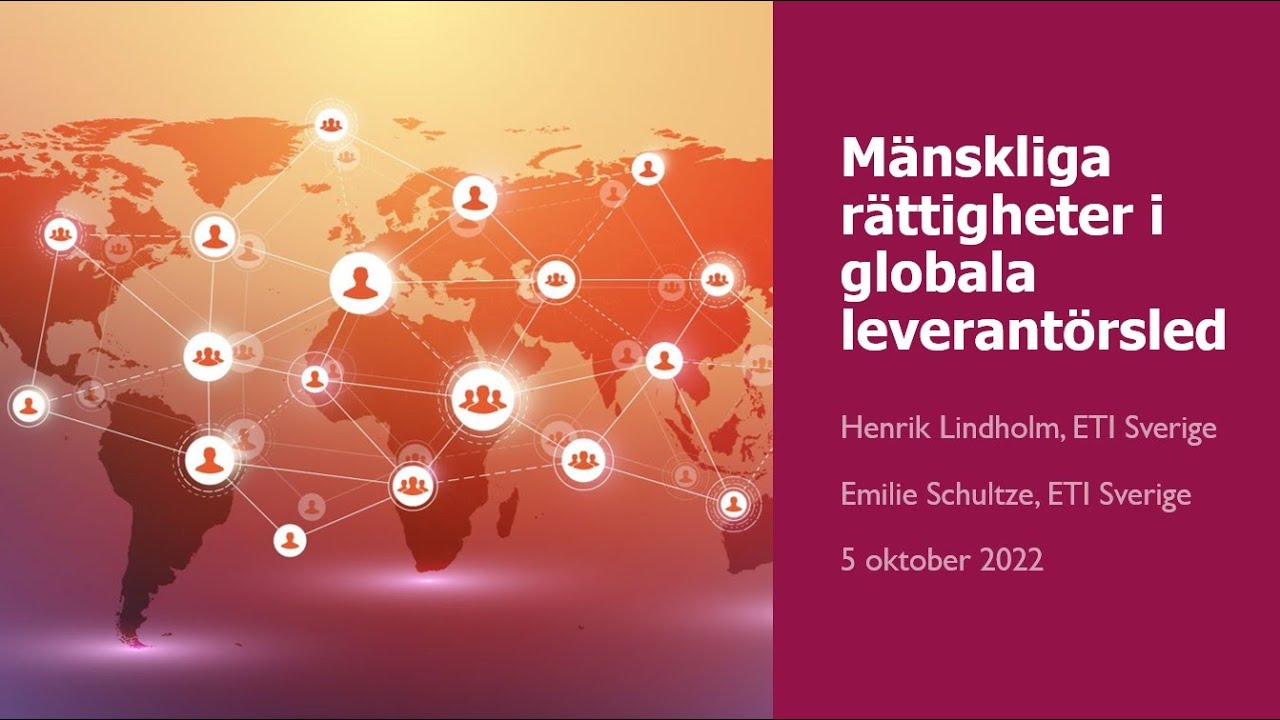 Introduktion: mänskliga rättigheter i globala leverantörsled